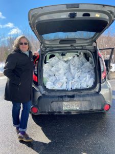 car filled with meals